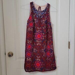Anthropologie - Maeve Size 0P Moran Beaded Embroidered Lace Shift Dress, EUC